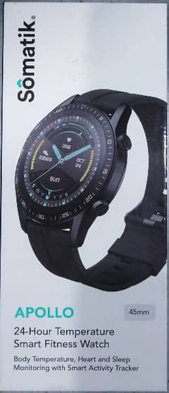 Somatik APOLLO 24-Hour Temperature Smart Fitness Watch 45mm 0