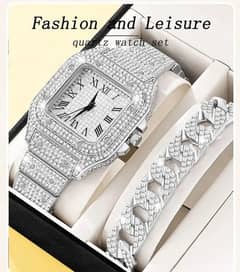 Lookeo LooKeo Mall Diamond Encrusted Women's Bracelet Watch