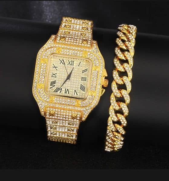 Lookeo LooKeo Mall Diamond Encrusted Women's Bracelet Watch 2