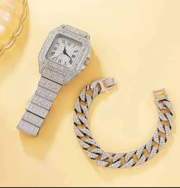 Lookeo LooKeo Mall Diamond Encrusted Women's Bracelet Watch 3