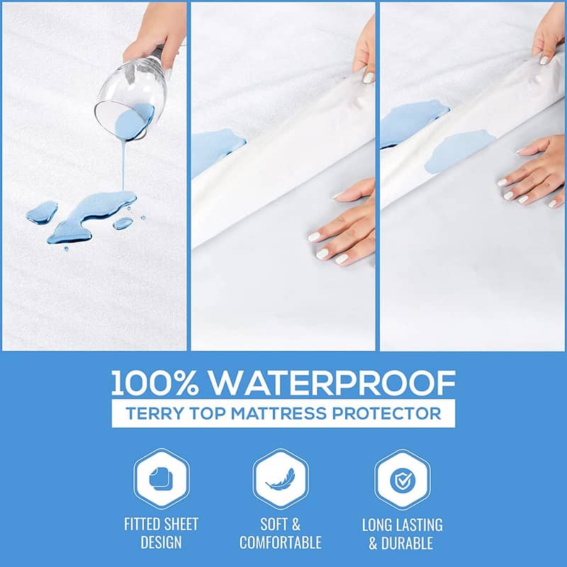Terry Cotton Waterproof Mattress Protector 7