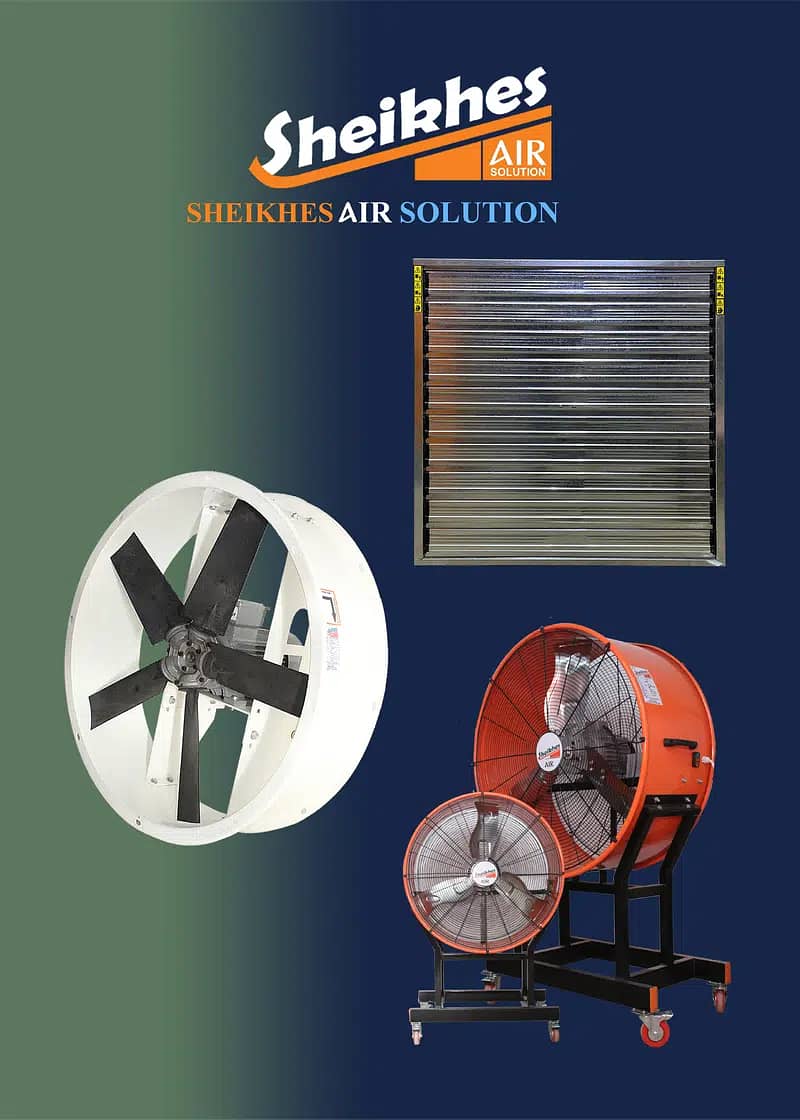 Industrial Exhaust Fans with Automatic Louvers Heavy Duty Fans 1