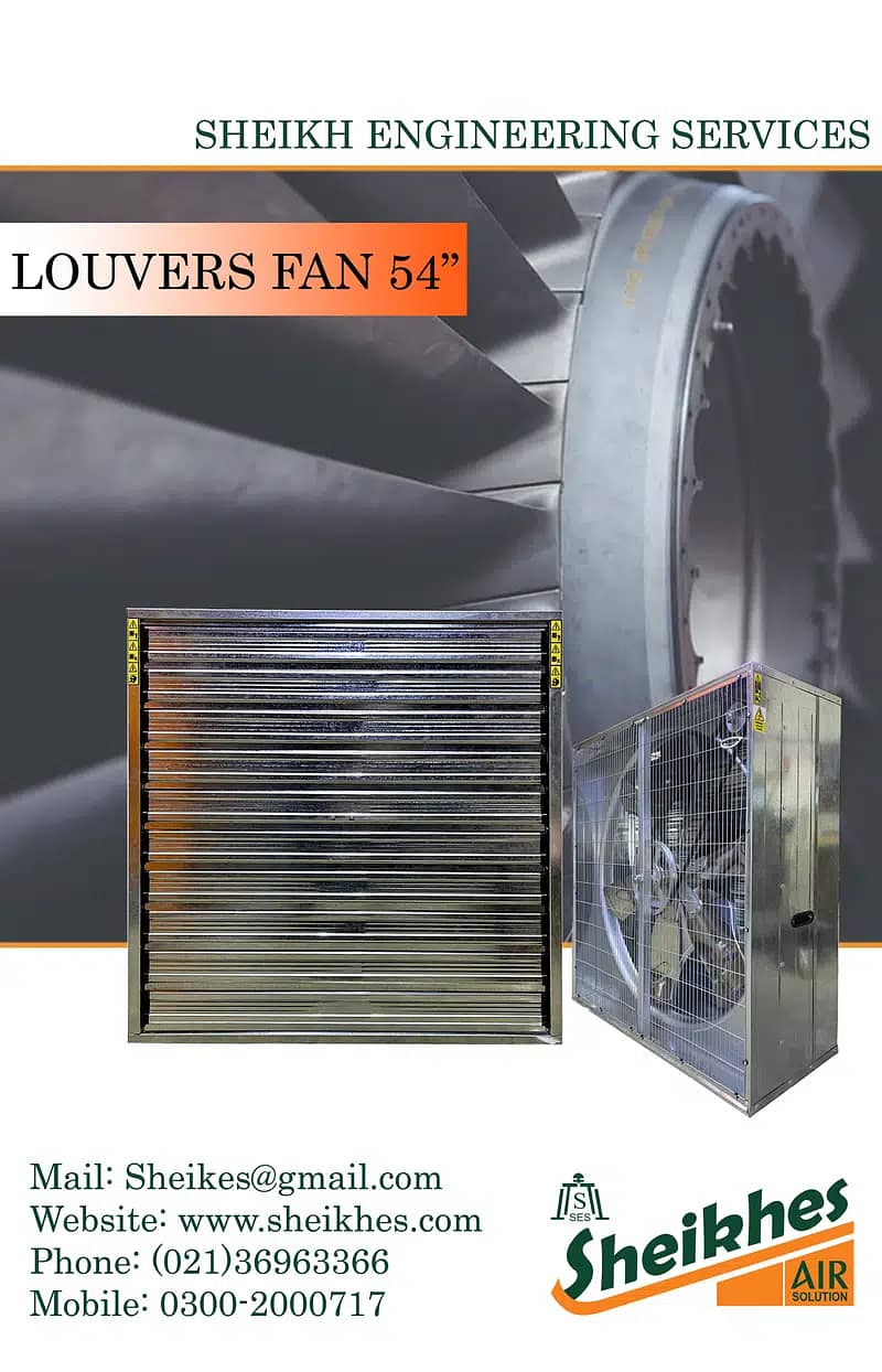 Industrial Exhaust Fans with Automatic Louvers Heavy Duty Fans 9