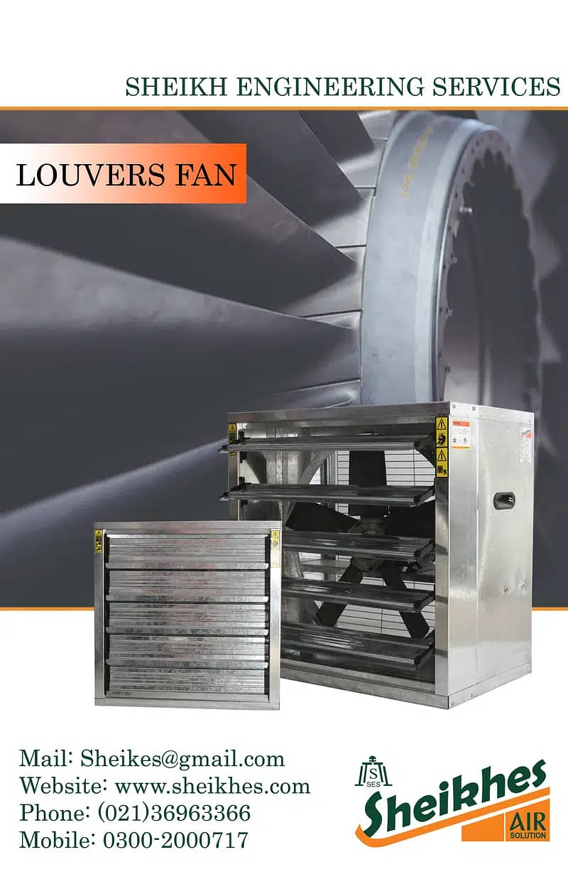 Industrial Exhaust Fans with Automatic Louvers Heavy Duty Fans 11