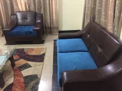 7 Seater Sofa set with Leather Top plus center table 0