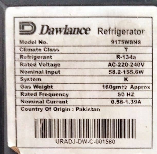 Dawlance medium size inverter refrigerator 7