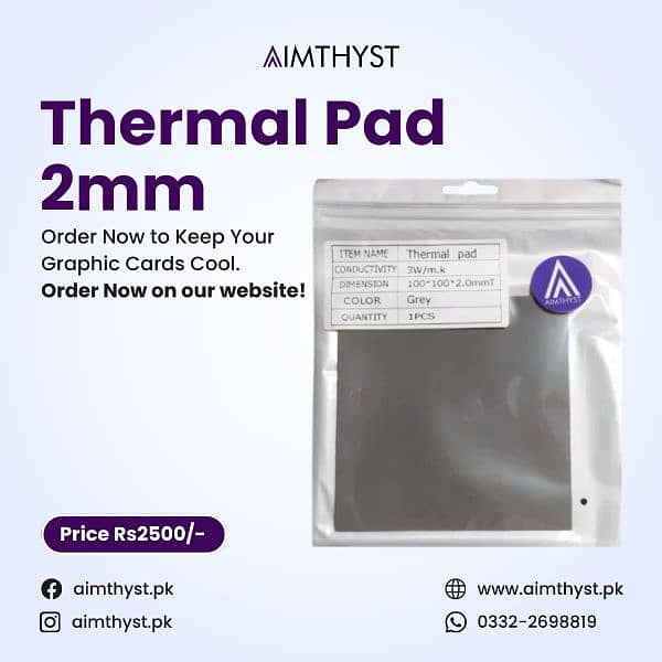 Thermal Pads 0.5mm , 1mm , 1.5mm, 2mm and 3mm Available 4