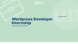 Wordpress Internship Vacancies Only 4 Seats