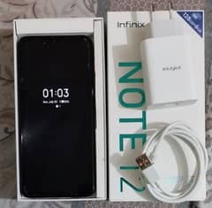 infinix note 12 , compete box, 10by 10 , 6/128