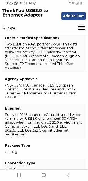 Lenovo USB A to Ethernet fastest adapter 4