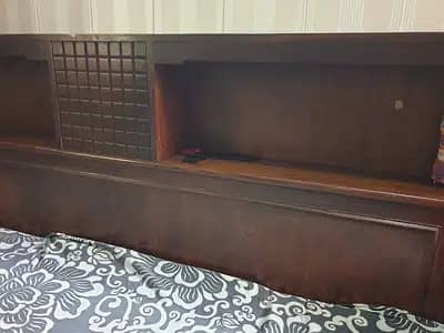 Solid wooden bed with dressing table 2