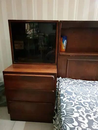 Solid wooden bed with dressing table 3