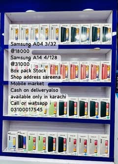 Samsung A04 3/32 & Samsung A14 4/128 Boxpack stock COD also available