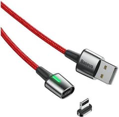 Baseus Zinc Magnetic iphone Cable 2.4A 100cm red