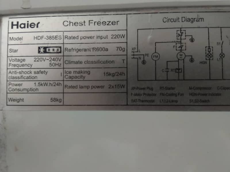 Haier Freezer double door vip condition vip chill cooling 0