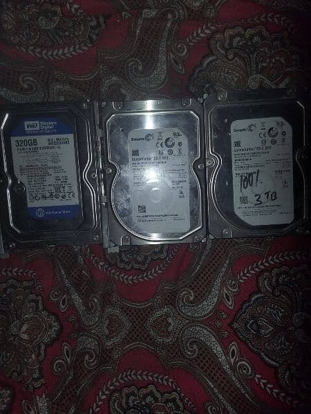320 GB western hard 3 3 TB Two segate Hard Disk For sell 3