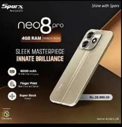 sparx neo 8 pro 4gb 128 gb