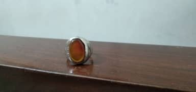 original yamani aqeeq pure silver ring
