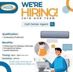 Call Center Agents (6 months to 1 year Experience)