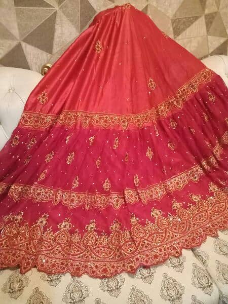 I want sell bridal sharara with pouch in good condition 1