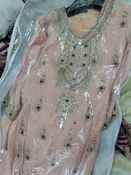 walima decent peach colour maxi 1