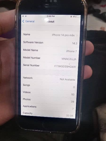 I phone 7 32 GB NON pta full oky 10 by 10 3