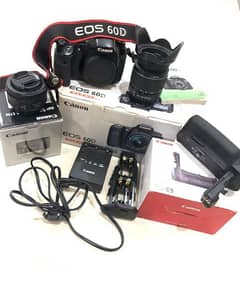 Canon EOS 60D With Box 18.55 Lens & 50mm 1.8 With Box 10/10 Condition 0