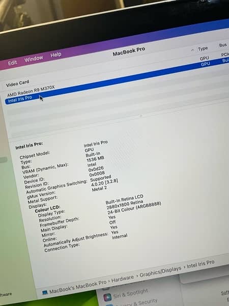 Apple MacBook 2015 Pro Core i7 16/512SSD 2GB Graphics 2015 7