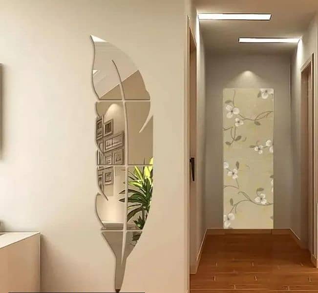 Silver Acrylic Leaf for Wall Decor-Large 2