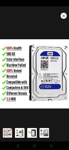 hard disk 500 wd 0