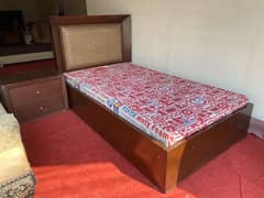 Matress +single bed + sidetable