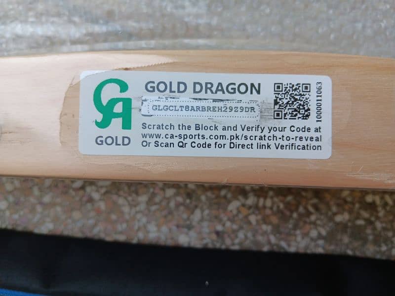 CA gold dragon hard ball cricket bat(100 percent original,) 10