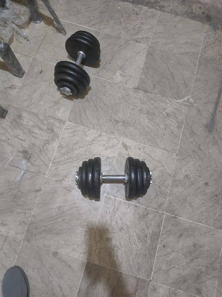 HOME GYM EQUIPMENT DEAL DUMBBELL PLATES RODS BENCHES WEIGHT 2