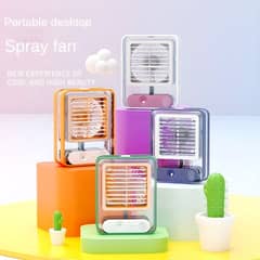Rechargeable Transparent Fan with 3-Speed Wind, Night  Light, 0