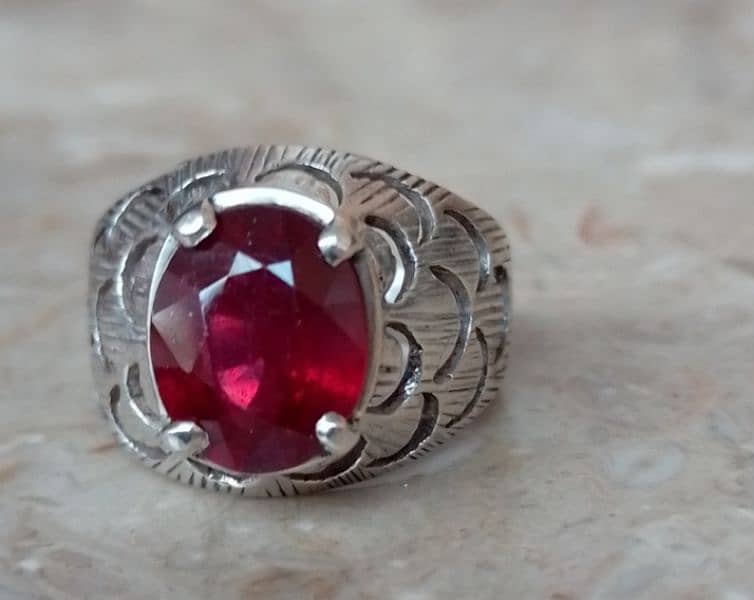 gemstone Ruby ki ring natural beautiful colour 13