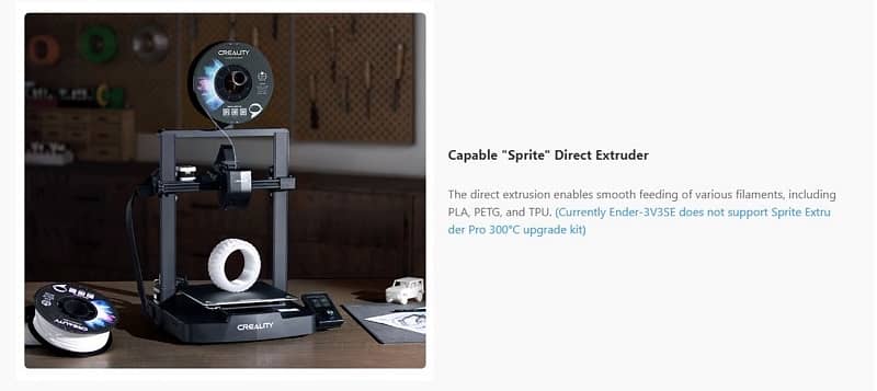 Ender 3 V3 SE 3D Printer Sprite Direct Extrusion/Dual Z-Axis 2