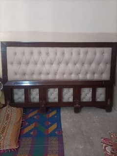 Wooden Bed +  5-      Spring Mattress 0