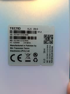 Techno 20 spark 256 GB ROM 16GB ram