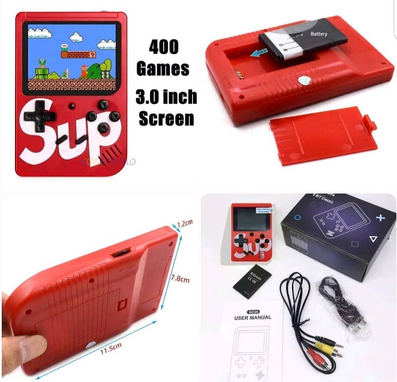 Video Gaming Console SUP 400 Games in 1 Device with TV / LCD Connector 7