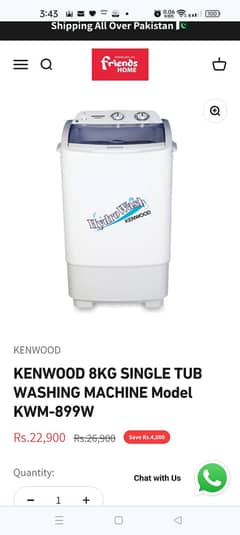 Kenwood 8KG like brand new