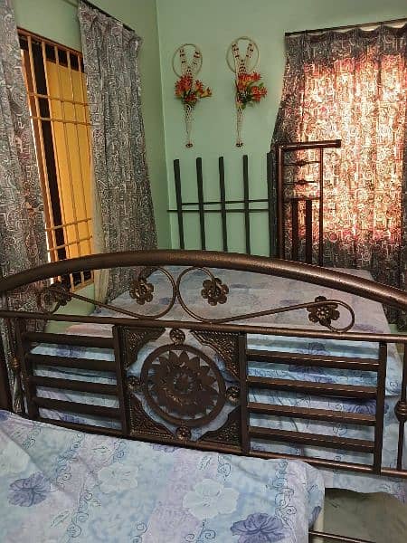 iron bed with mattress 1