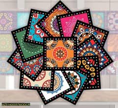 72 Pcs colourful Tile Sticker Pack