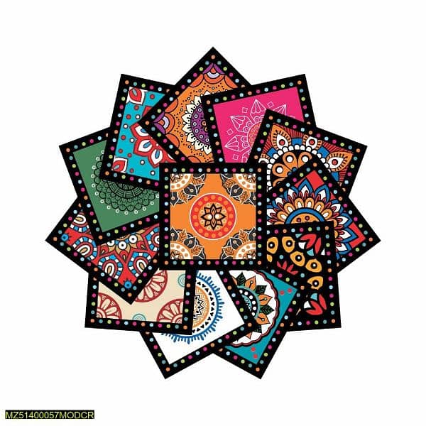 72 Pcs colourful Tile Sticker Pack 2