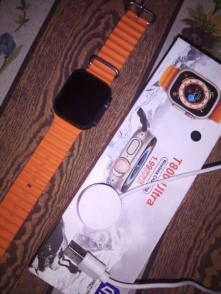 smart T800ultra, smart watch with box ND charge new watch. 03116989330 1
