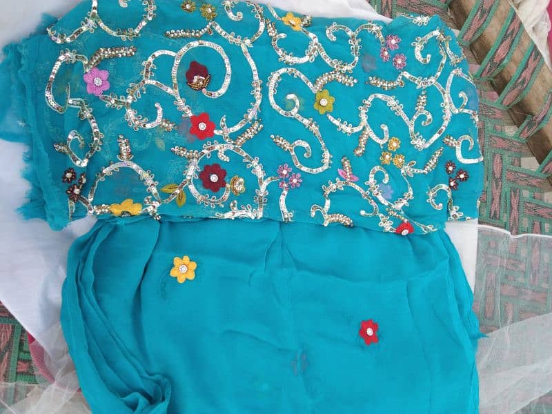 Pure chiffon Embroidered Suit 1