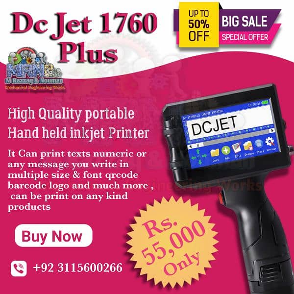 Mini printer Hand held inkjet printer dc1760 dc1750 dc150 plus dk 1270 2