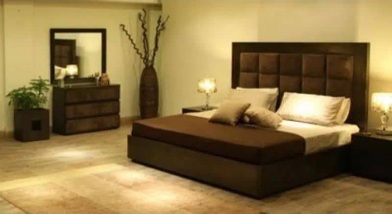 Double bed set,tufted bed set, king size bed set, complete bedroom 0