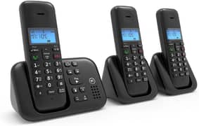 Cordless Phone Set BT 4 Quad Handset with Intercom PTCL, Landline