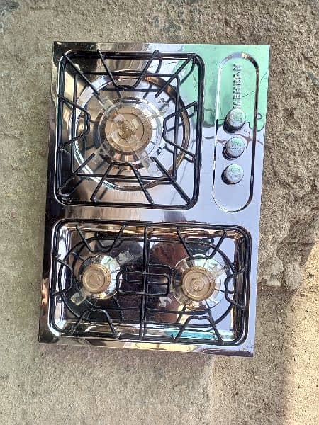 pure steal hob SS top and SS base brase burner hai heavy jali 3
