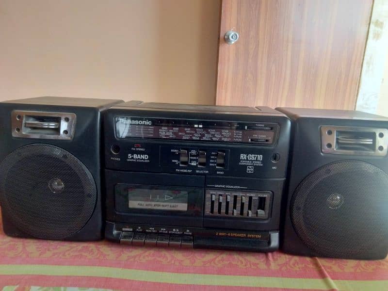 radio, tape recorder and speaker 0